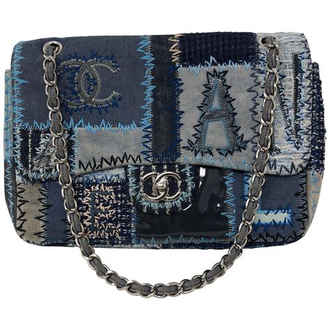 chanel multicolor bag|chanel denim classic bag.